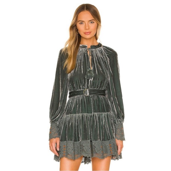 NEW ULLA JOHNSON REVOLVE VELVET MINI DRESS - Picture 1 of 8